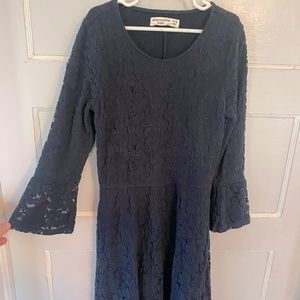 Abercrombie Navy lace dress 11/12